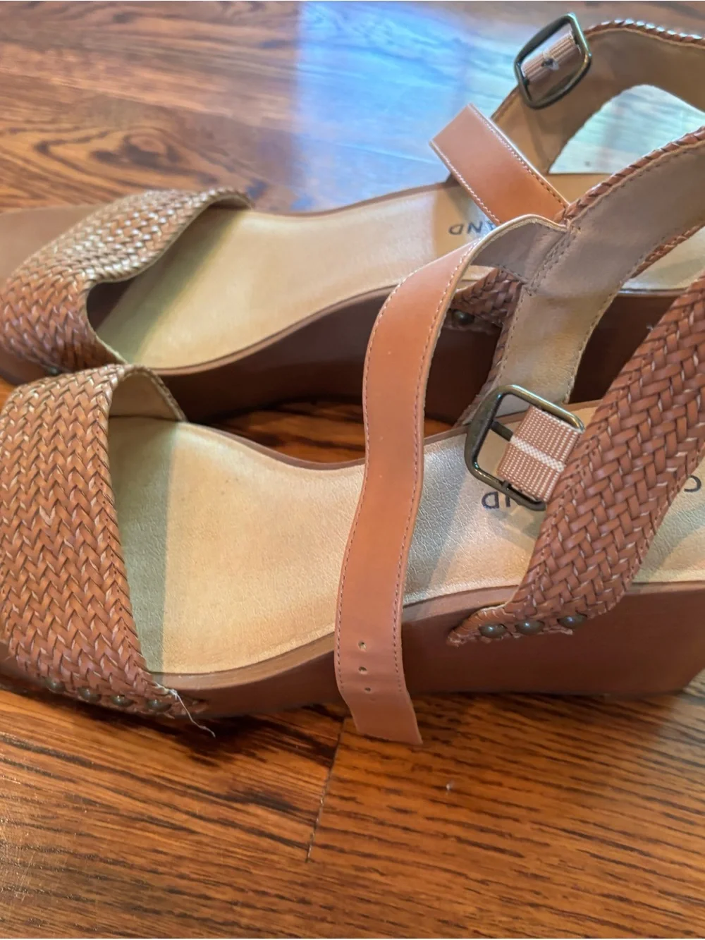 Lucky Brand Women's Brown Braided Wedges
